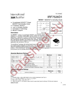 IRF7526D1 datasheet  